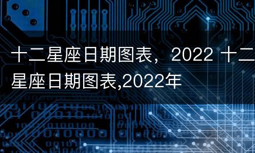 十二星座日期图表，2022 十二星座日期图表,2022年