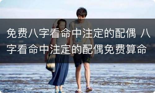 免费八字看命中注定的配偶 八字看命中注定的配偶免费算命