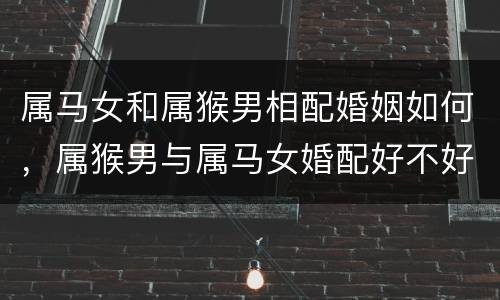 属马女和属猴男相配婚姻如何，属猴男与属马女婚配好不好
