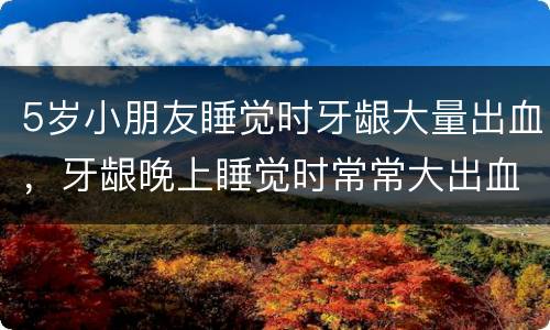 5岁小朋友睡觉时牙龈大量出血，牙龈晚上睡觉时常常大出血是怎么回事？