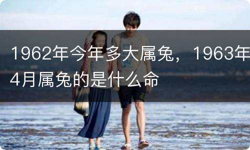 1962年今年多大属兔，1963年4月属兔的是什么命