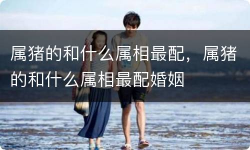 属猪的和什么属相最配，属猪的和什么属相最配婚姻