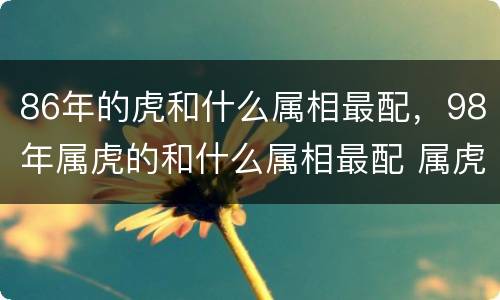 86年的虎和什么属相最配，98年属虎的和什么属相最配 属虎男