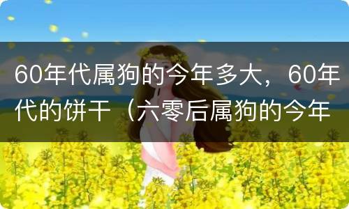60年代属狗的今年多大，60年代的饼干（六零后属狗的今年多大）