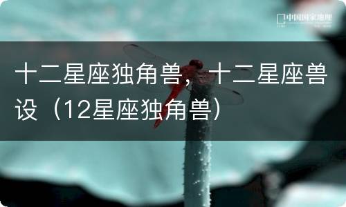 十二星座独角兽，十二星座兽设（12星座独角兽）