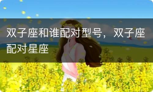 双子座和谁配对型号，双子座配对星座
