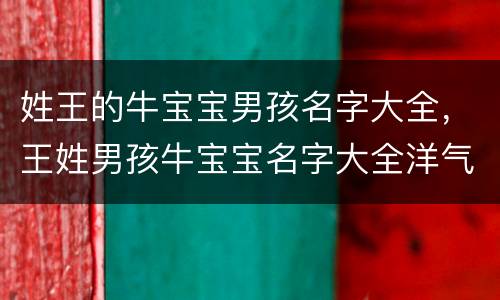 姓王的牛宝宝男孩名字大全，王姓男孩牛宝宝名字大全洋气