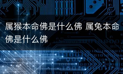 属猴本命佛是什么佛 属兔本命佛是什么佛