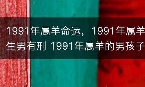 1991年属羊命运，1991年属羊生男有刑 1991年属羊的男孩子婚姻怎么样