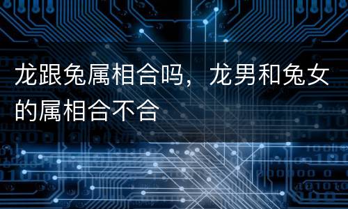 龙跟兔属相合吗，龙男和兔女的属相合不合