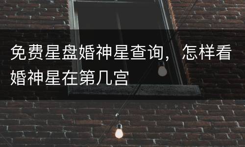 免费星盘婚神星查询，怎样看婚神星在第几宫