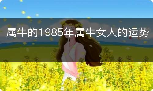 属牛的1985年属牛女人的运势