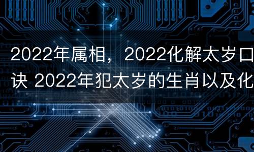 2022年属相，2022化解太岁口诀 2022年犯太岁的生肖以及化解太岁的方法