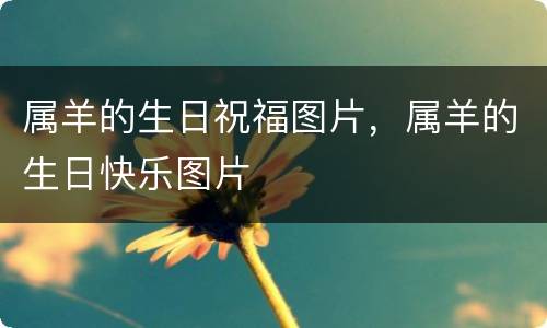属羊的生日祝福图片，属羊的生日快乐图片