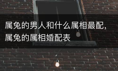 属兔的男人和什么属相最配，属兔的属相婚配表