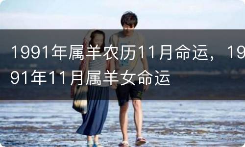 1991年属羊农历11月命运，1991年11月属羊女命运