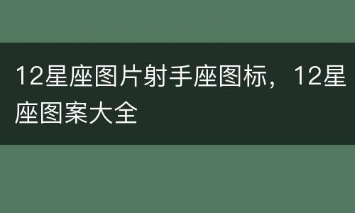12星座图片射手座图标，12星座图案大全