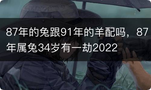 87年的兔跟91年的羊配吗，87年属兔34岁有一劫2022