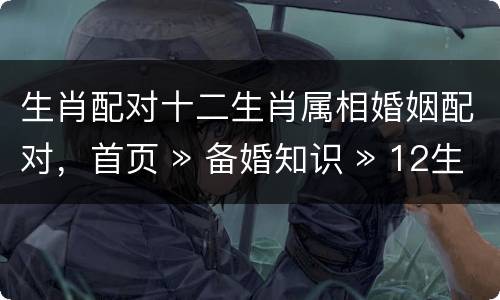 生肖配对十二生肖属相婚姻配对，首页 » 备婚知识 » 12生
