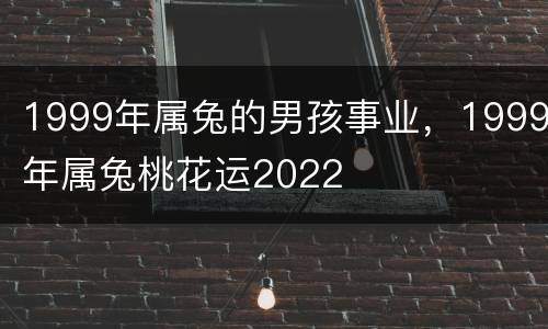 1999年属兔的男孩事业，1999年属兔桃花运2022