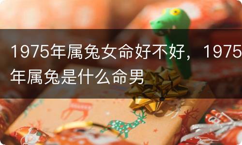 1975年属兔女命好不好，1975年属兔是什么命男