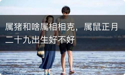 属猪和啥属相相克，属鼠正月二十九出生好不好
