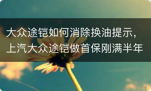 大众途铠如何消除换油提示，上汽大众途铠做首保刚满半年，现在仪表盘提示换