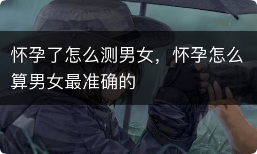 怀孕了怎么测男女，怀孕怎么算男女最准确的