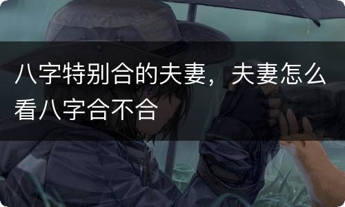 八字特别合的夫妻，夫妻怎么看八字合不合