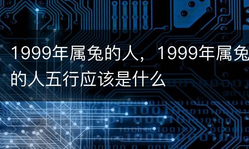 1999年属兔的人，1999年属兔的人五行应该是什么