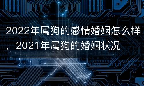 2022年属狗的感情婚姻怎么样，2021年属狗的婚姻状况
