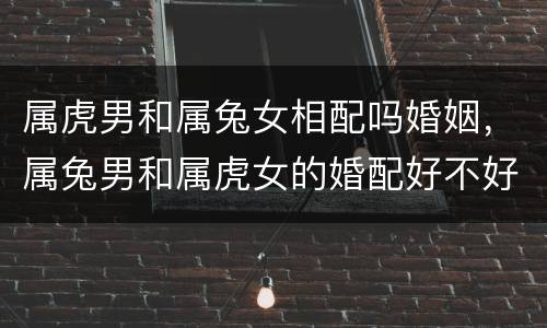 属虎男和属兔女相配吗婚姻，属兔男和属虎女的婚配好不好
