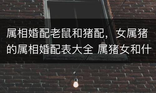 属相婚配老鼠和猪配，女属猪的属相婚配表大全 属猪女和什么属相最配