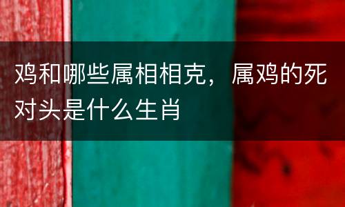 鸡和哪些属相相克，属鸡的死对头是什么生肖