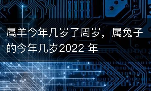 属羊今年几岁了周岁，属兔子的今年几岁2022 年