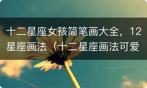 十二星座女孩简笔画大全，12星座画法（十二星座画法可爱版简笔画 女孩）