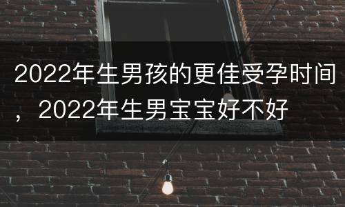 2022年生男孩的更佳受孕时间，2022年生男宝宝好不好