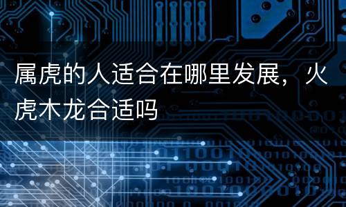 属虎的人适合在哪里发展，火虎木龙合适吗