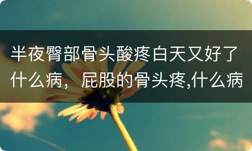 半夜臀部骨头酸疼白天又好了什么病，屁股的骨头疼,什么病?