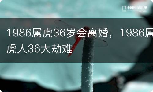 1986属虎36岁会离婚，1986属虎人36大劫难