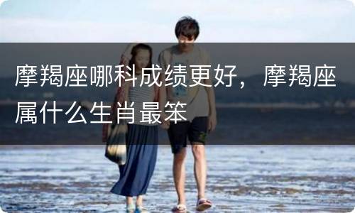 摩羯座哪科成绩更好，摩羯座属什么生肖最笨