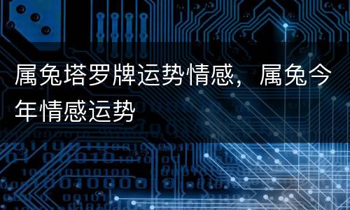 属兔塔罗牌运势情感，属兔今年情感运势