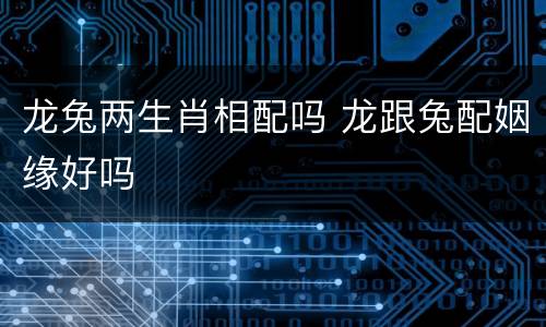 龙兔两生肖相配吗 龙跟兔配姻缘好吗