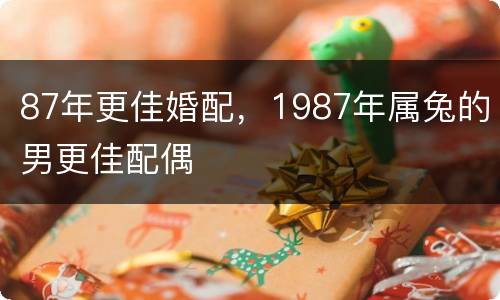 87年更佳婚配，1987年属兔的男更佳配偶