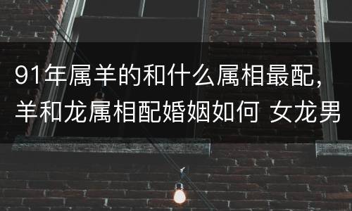 91年属羊的和什么属相最配，羊和龙属相配婚姻如何 女龙男羊的