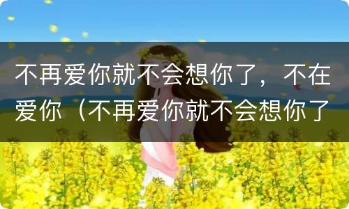 不再爱你就不会想你了，不在爱你（不再爱你就不会想你了,不在爱你了）