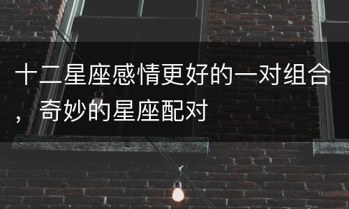十二星座感情更好的一对组合，奇妙的星座配对