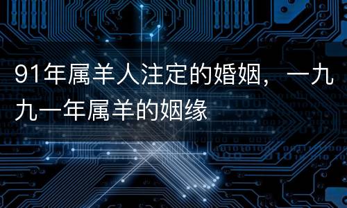 91年属羊人注定的婚姻，一九九一年属羊的姻缘