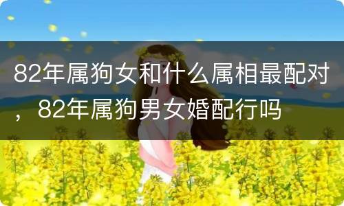 82年属狗女和什么属相最配对，82年属狗男女婚配行吗