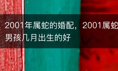 2001年属蛇的婚配，2001属蛇男孩几月出生的好